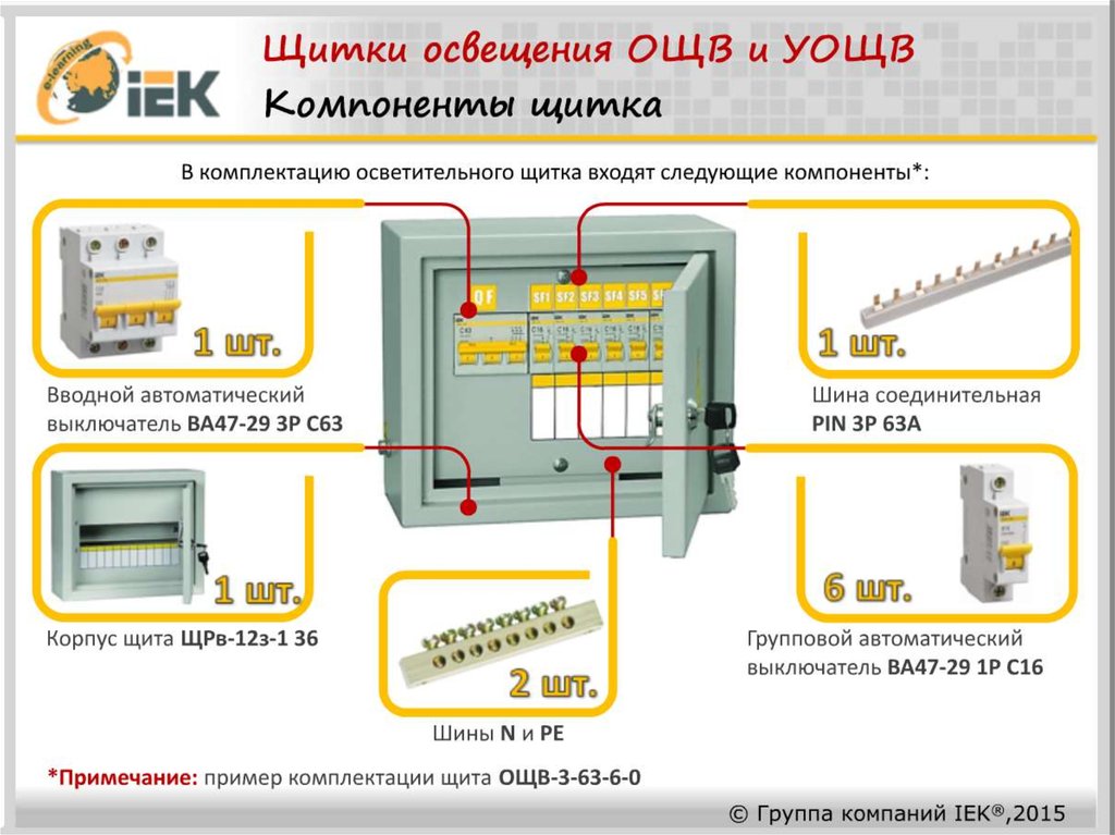 Щиток освещения