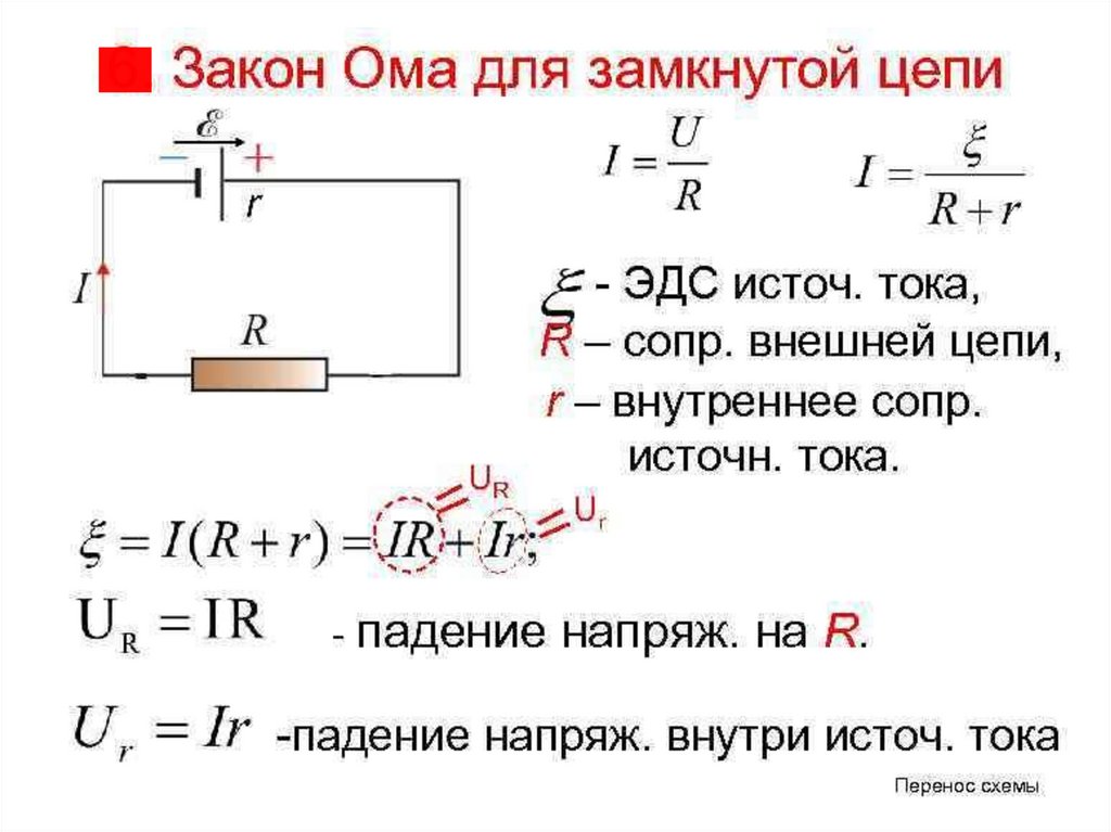 Закон ома для полной цепи картинки