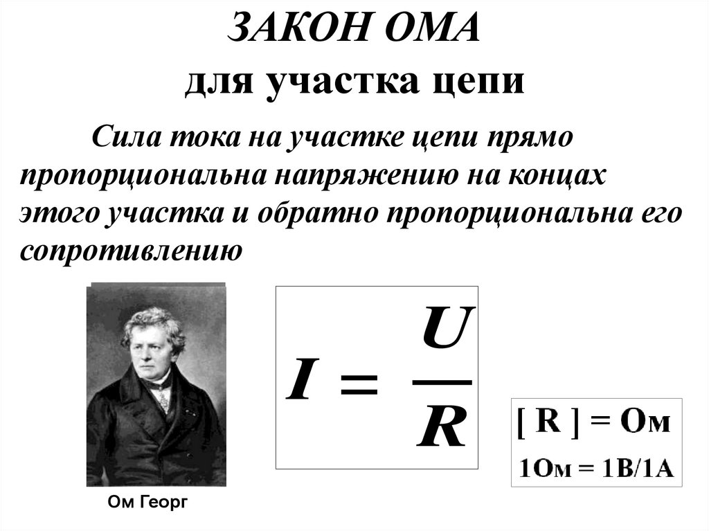 Проект на тему закон ома для участка цепи