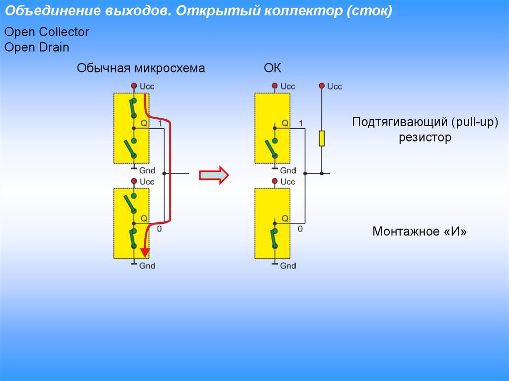 Открытый коллектор схема