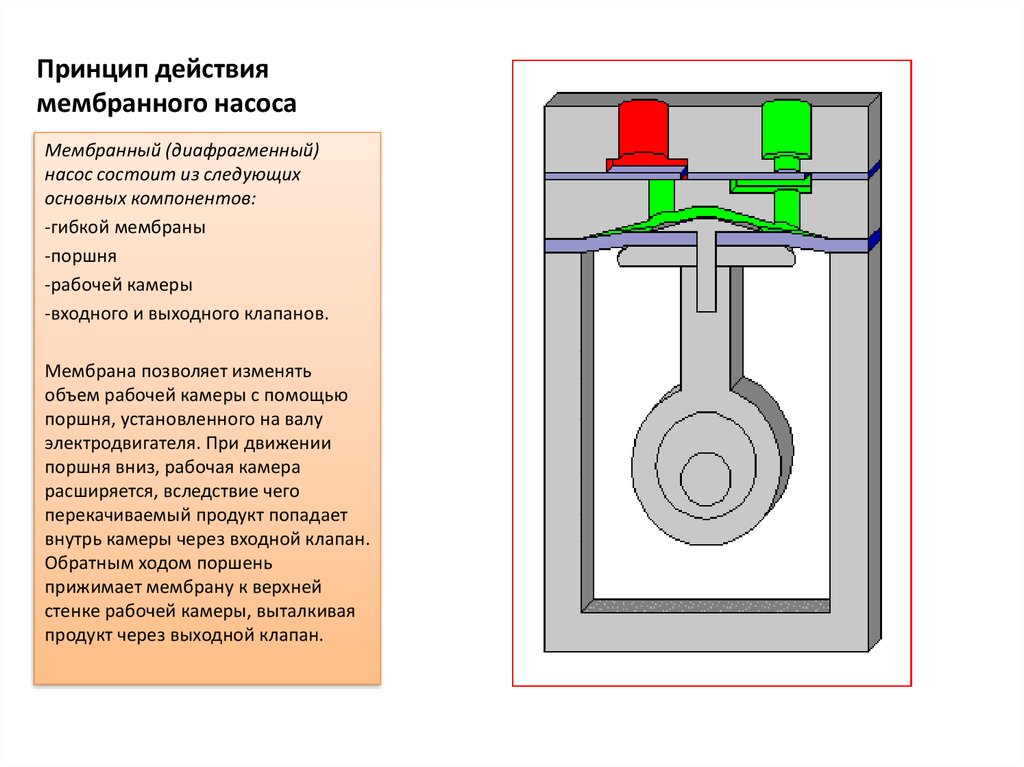 Диафрагменный насос схема