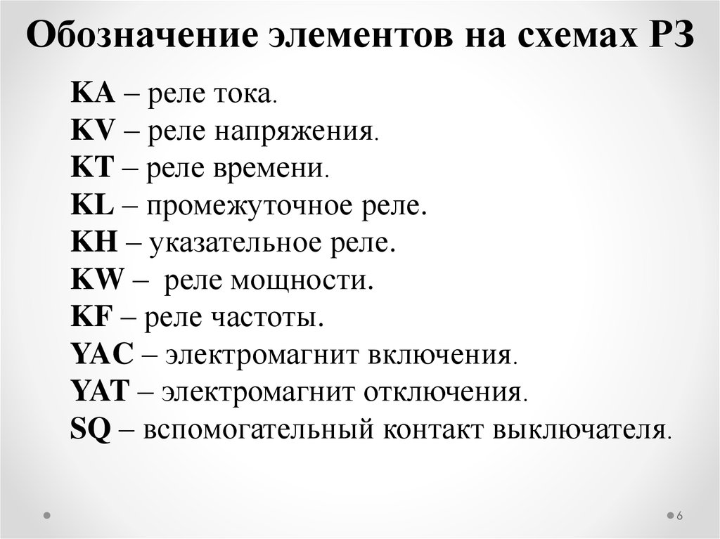 Токовое реле обозначение на схеме