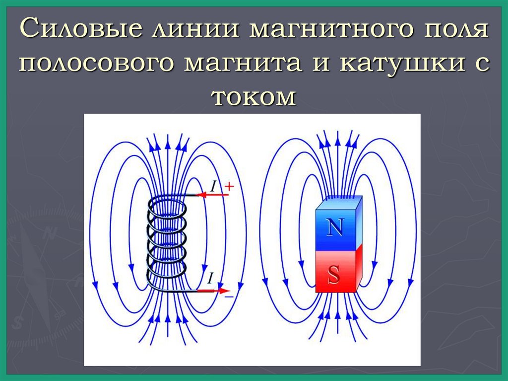 На рисунке показана картина линий магнитного поля постоянного магнита какой