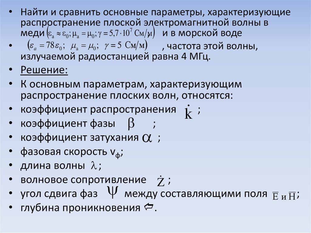 Волновое сопротивление длинной линии