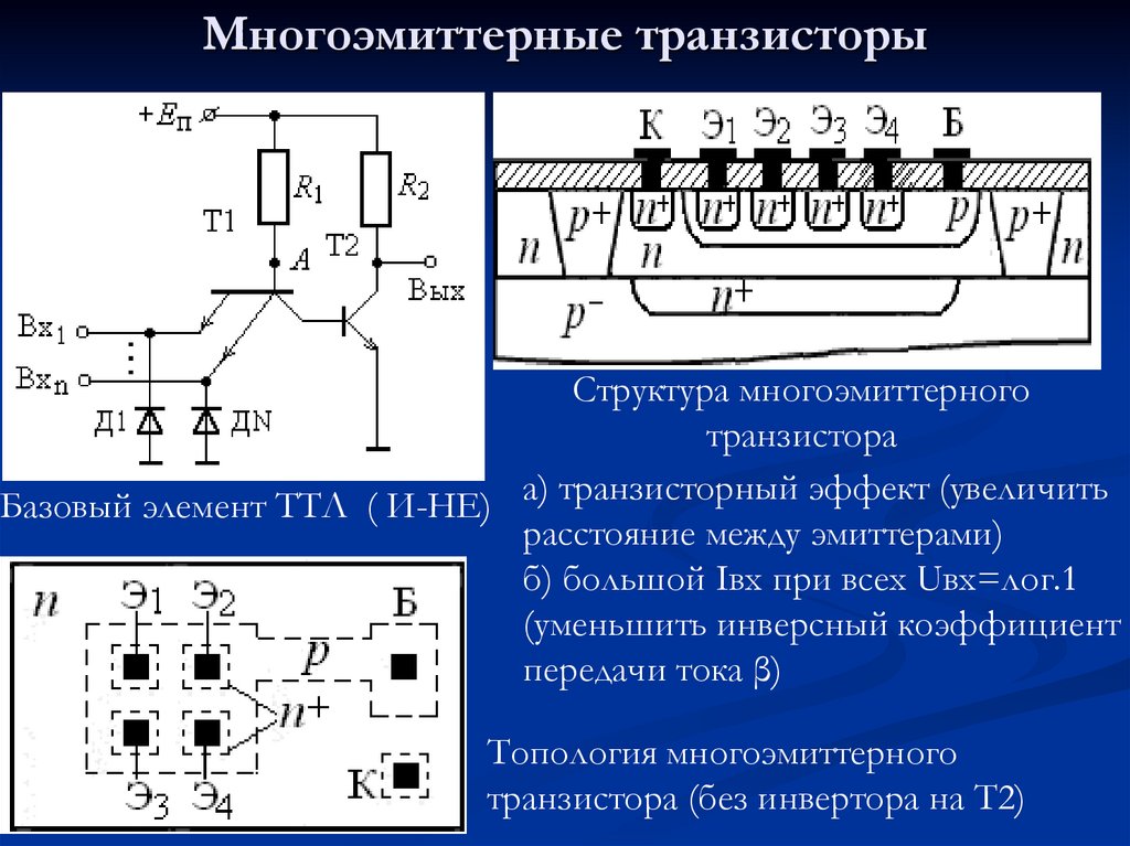 Схема полупроводникового транзистора