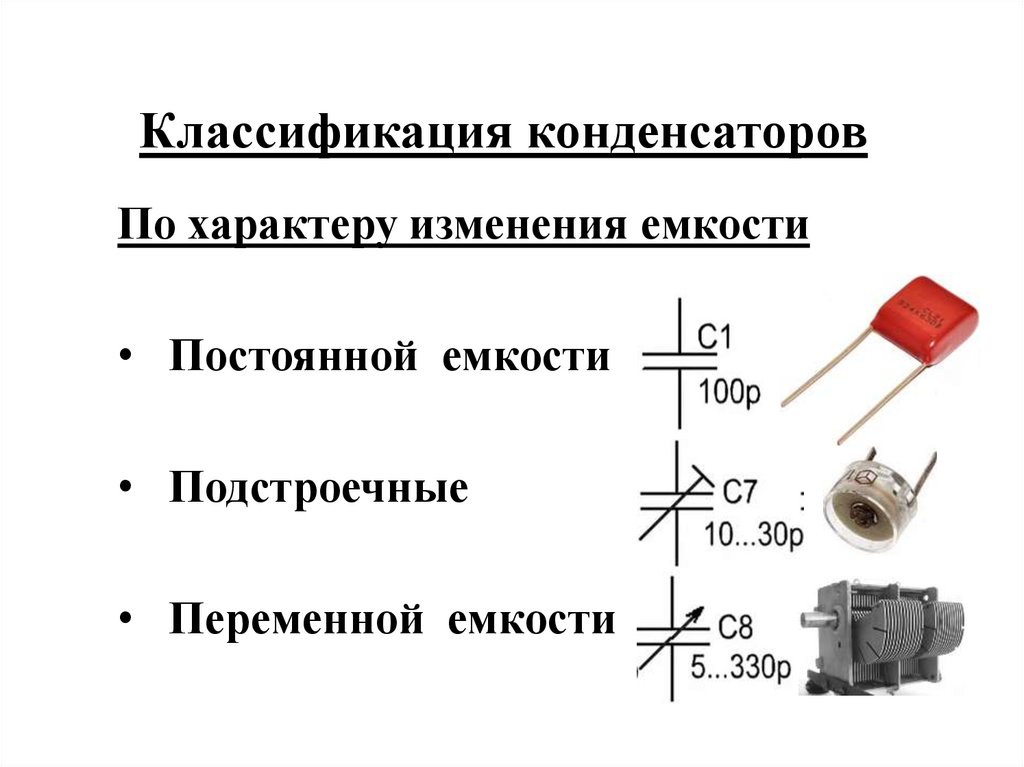 Конденсатор переменной емкости на схеме