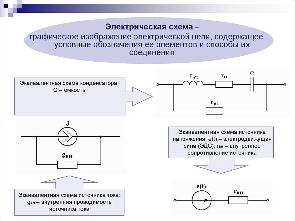 Графическое изображение электрической цепи