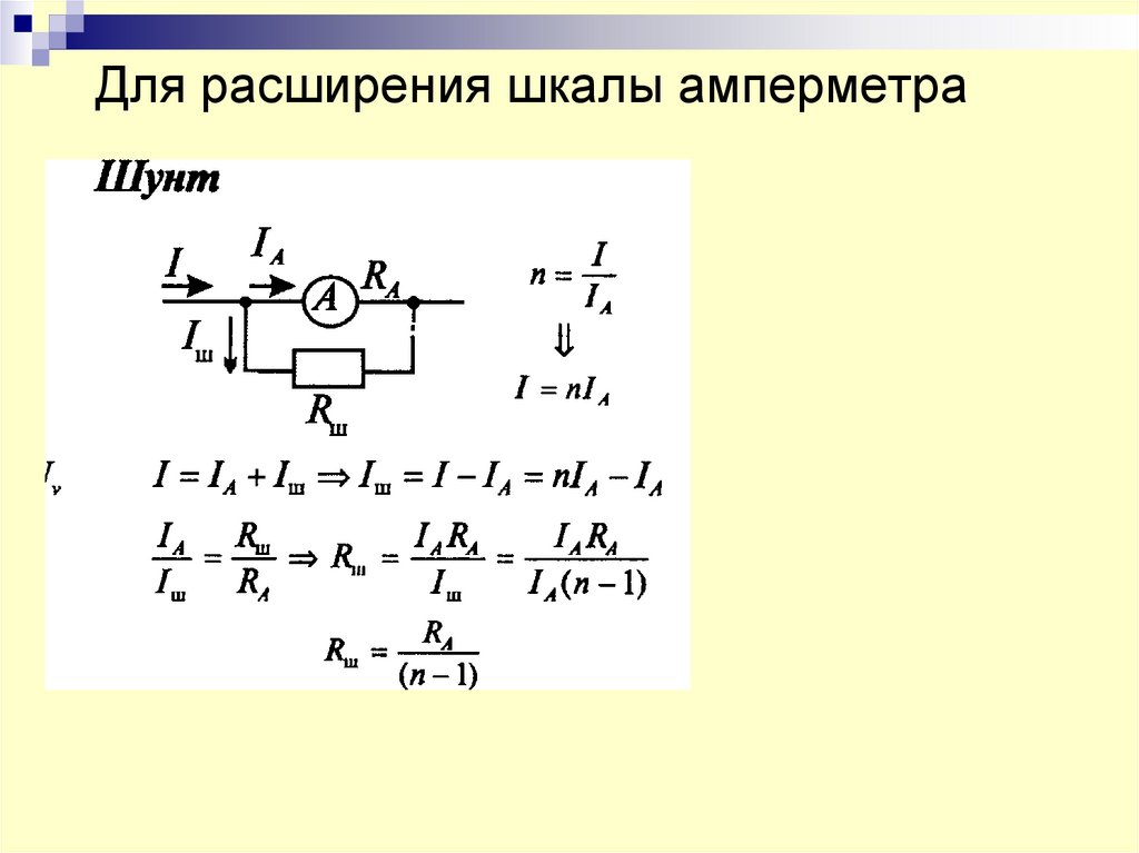 Презентация шунты и добавочные сопротивления