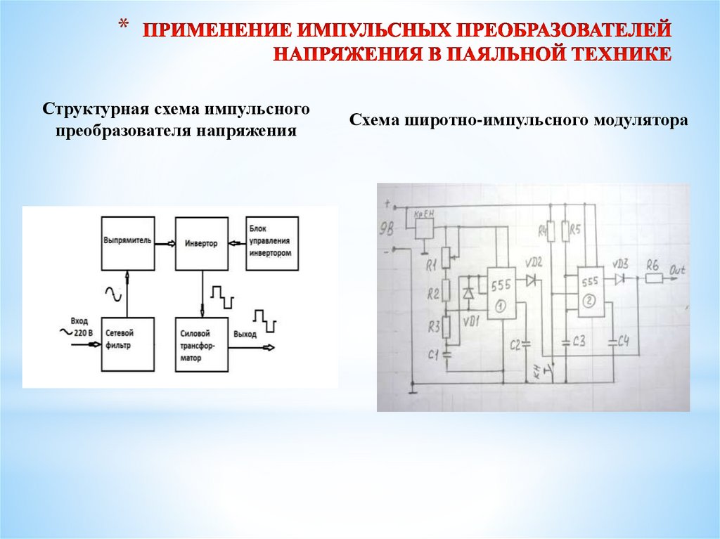 Структурная схема преобразователя напряжения