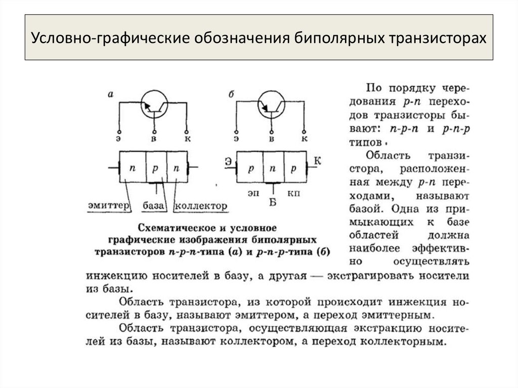 Как транзистор обозначается на электрических схемах