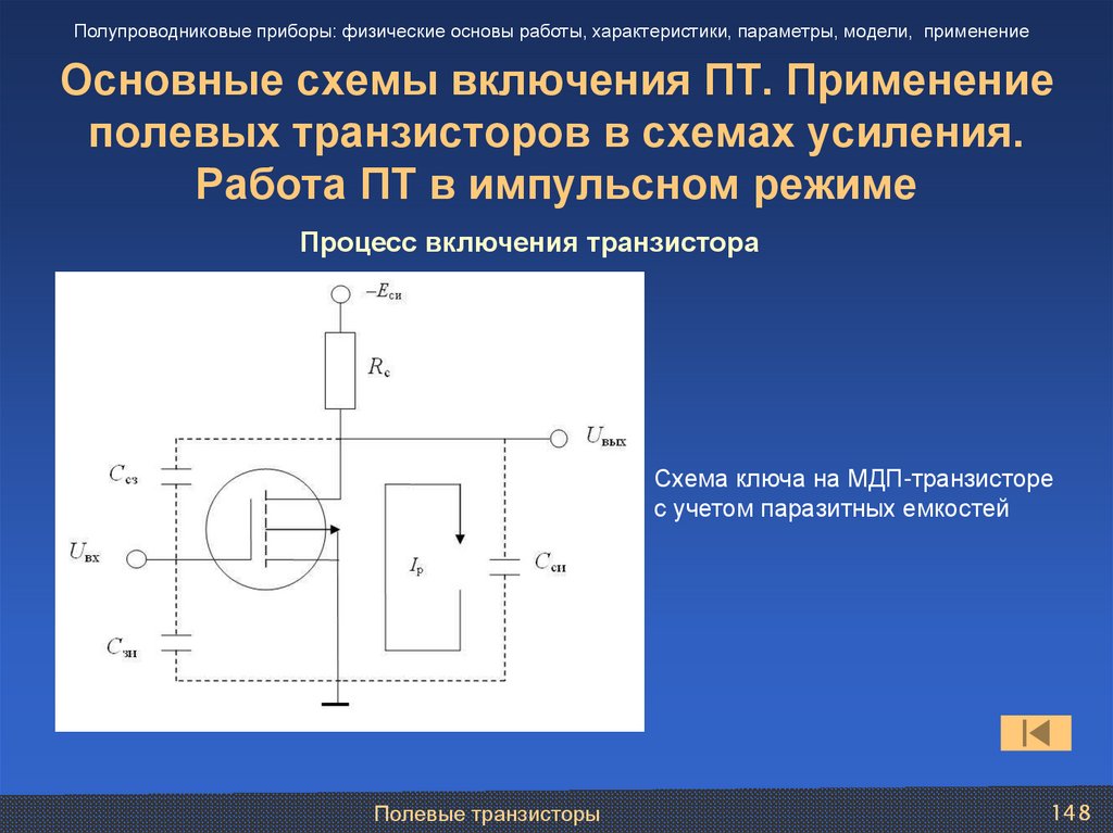 Полевой транзистор презентация