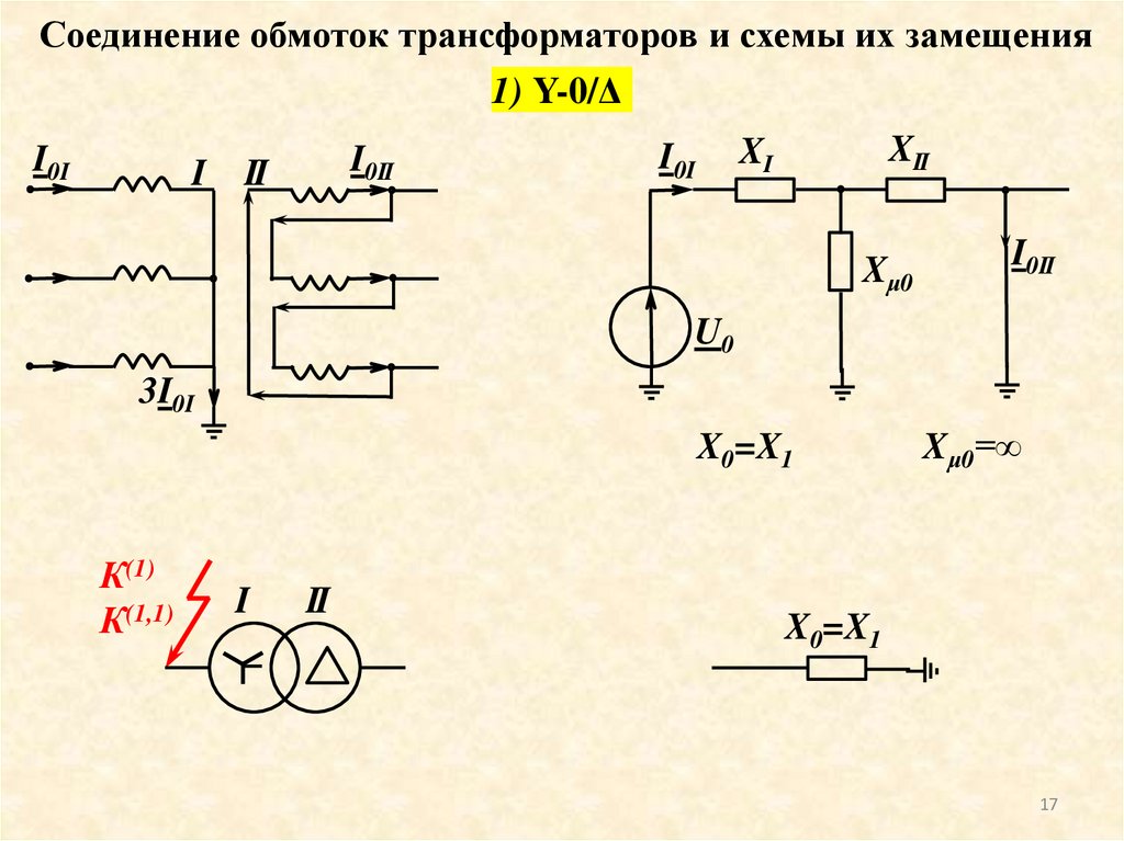 Схемы замещения силовых трансформаторов