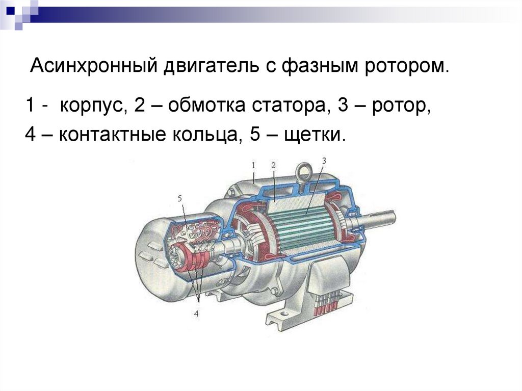 Асинхронный двигатель с фазным ротором схема устройства