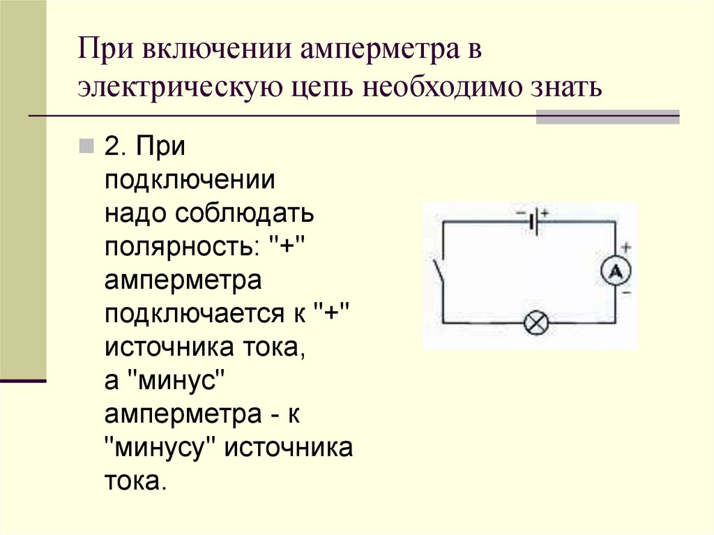 Амперметр рисунок схемы