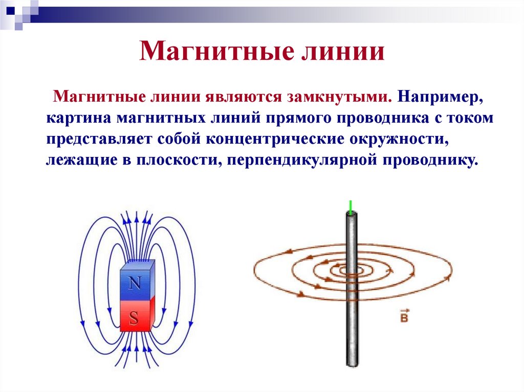 Схема магнитных линий