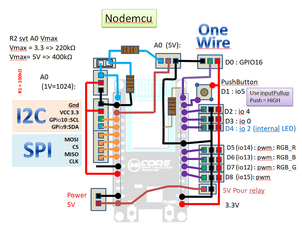 Nodemcu esp8266 схема платы