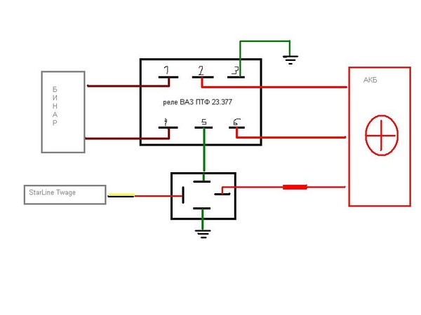 Схема реле старлайн