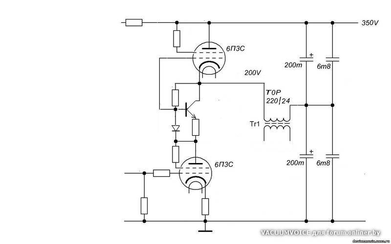 Ламповый транзистор схема