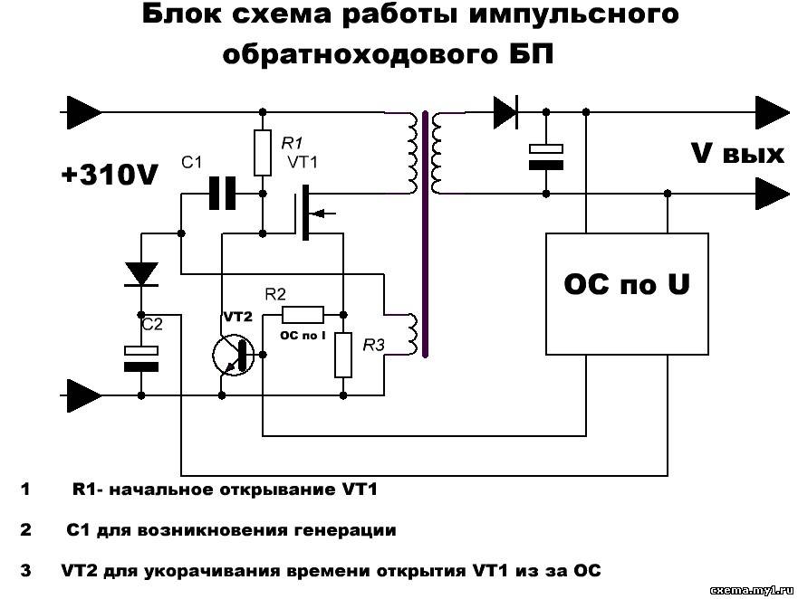 Схемы дежурок блоков питания ATX.