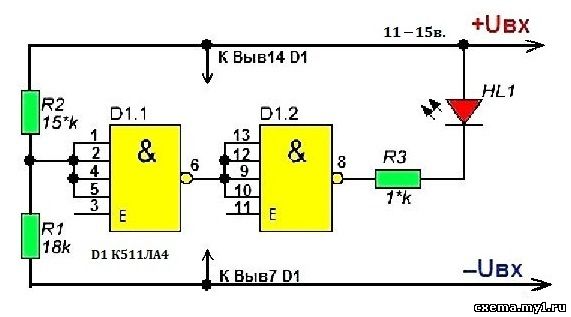 Схема включения к511ла1