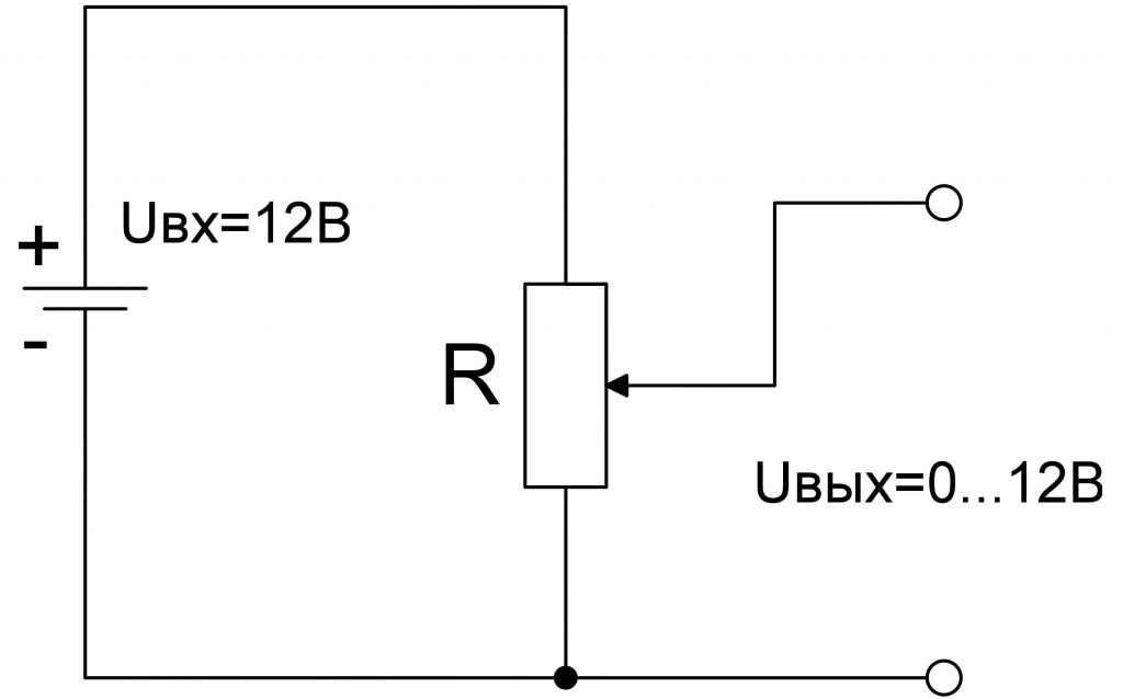 Переменный резистор подключение схема