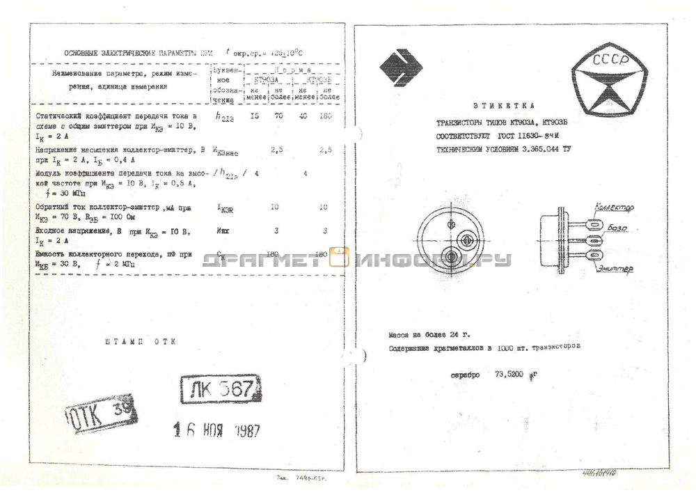 Кт807б Содержание Драгметаллов Цена