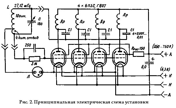 Ламповый генератор схема