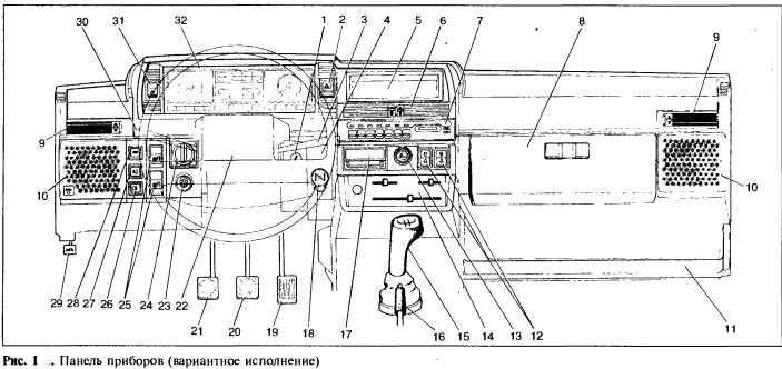 Панель ваз 2109 высокая схема