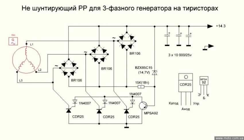 Реле регулятор на скутер своими руками схемы