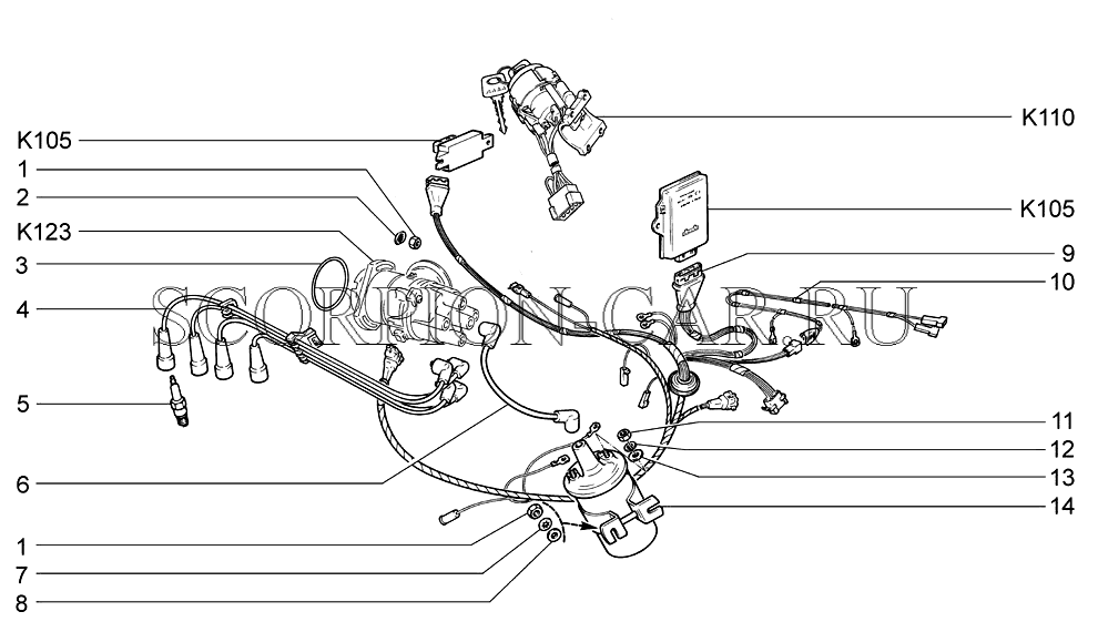 Схема зажигания ваз 2111 схема подключения