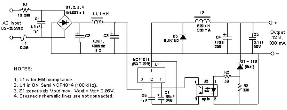 Lnk304pn схема подключения