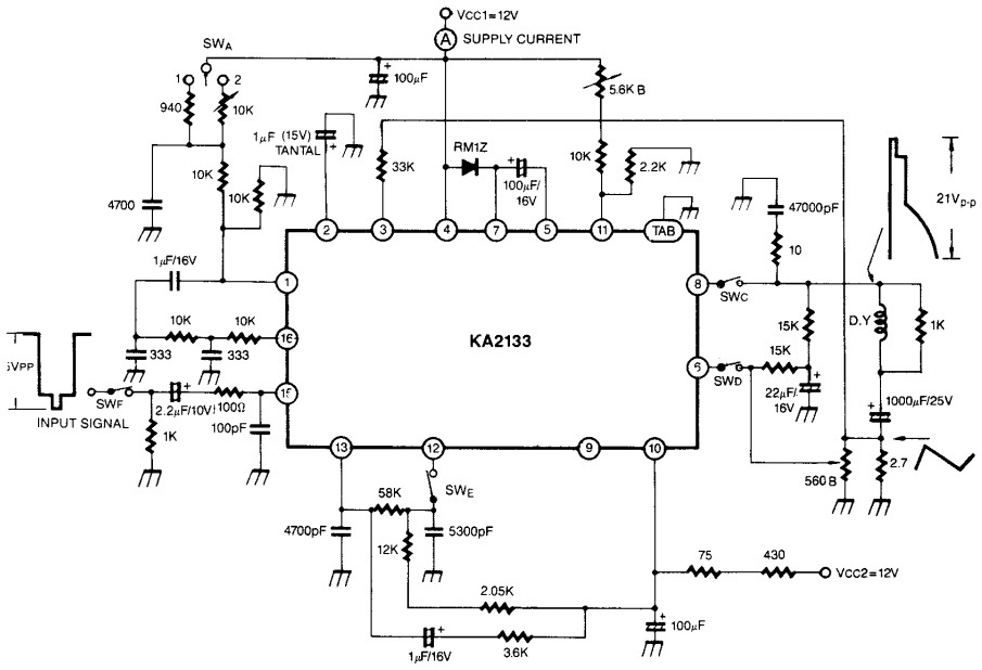 Ka2212 схема усилителя