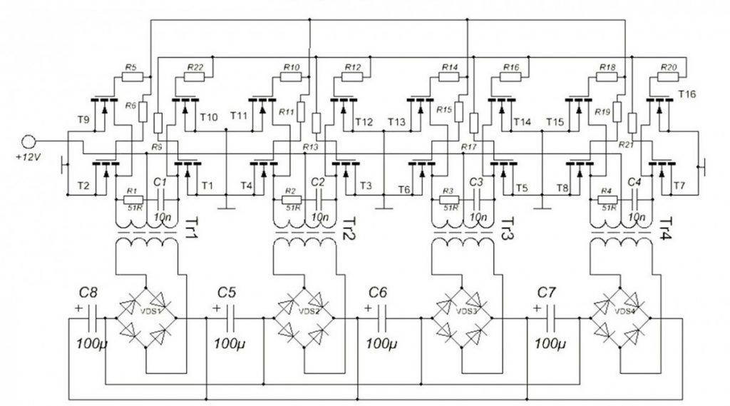12 в 220 в схема