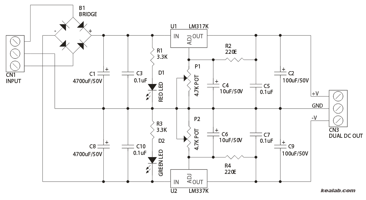 Lm337 схема включения