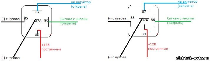 Реле в авто схема