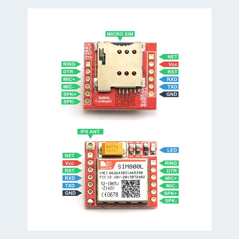 Sim800c схема модуля