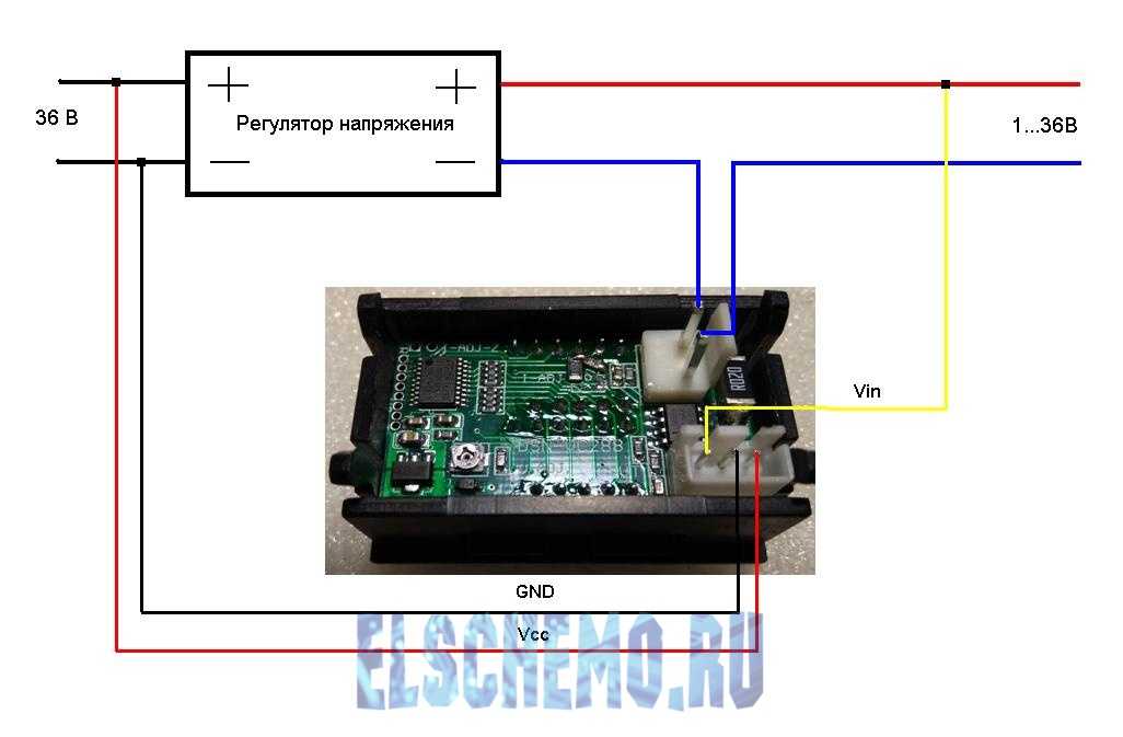Схема подключения китайского вольтметра