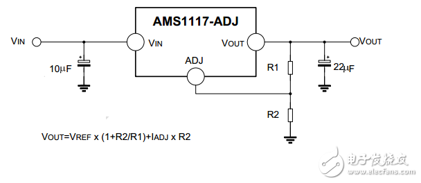 Ams1117 adj схема включения