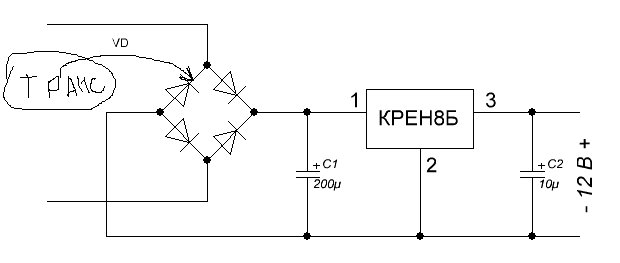 Стабилизатор крен на 12 вольт схема