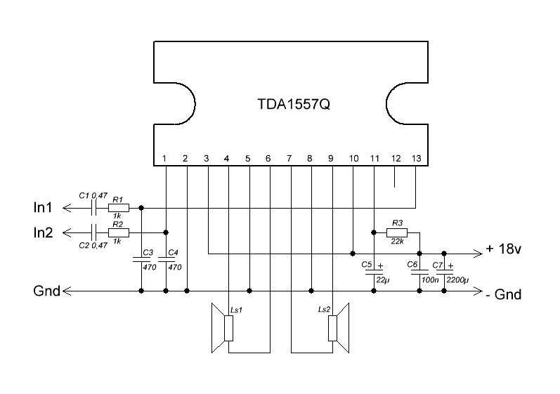 Tda7372a схема включения