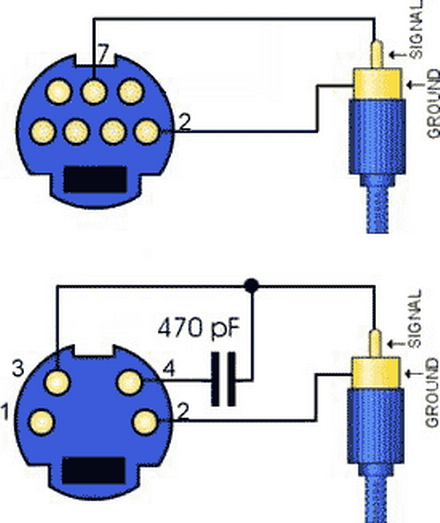 Схема s video to rca