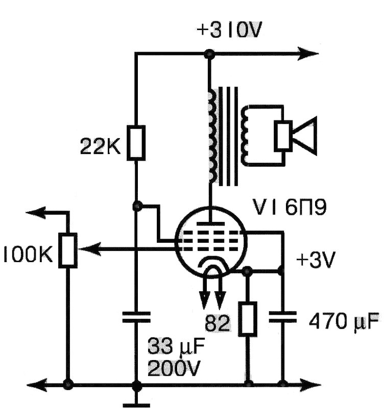 6п9 усилитель схема