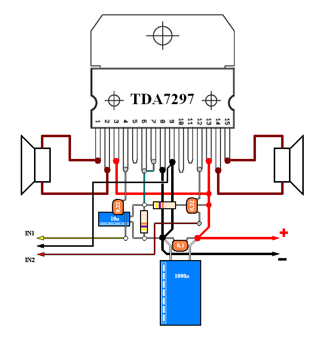 Усилители звука тда. Tda7297 усилитель. Tda7297 схема усилителя. Схемы усилителей на микросхеме тда7297. Tda7297 усилитель даташит.