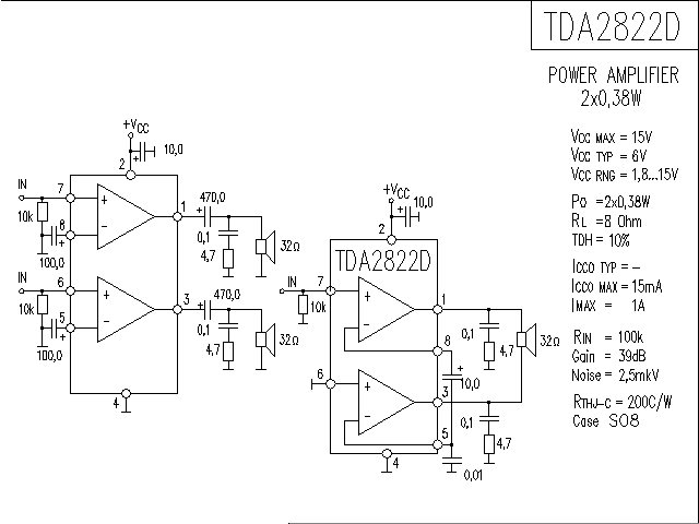 Микросхема 2822 схема включения