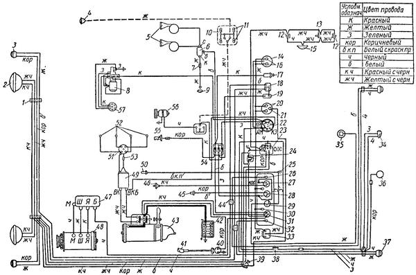 Схема электропроводки газ 2410