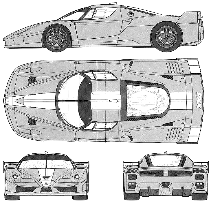 Чертежи для моделирования автомобиля