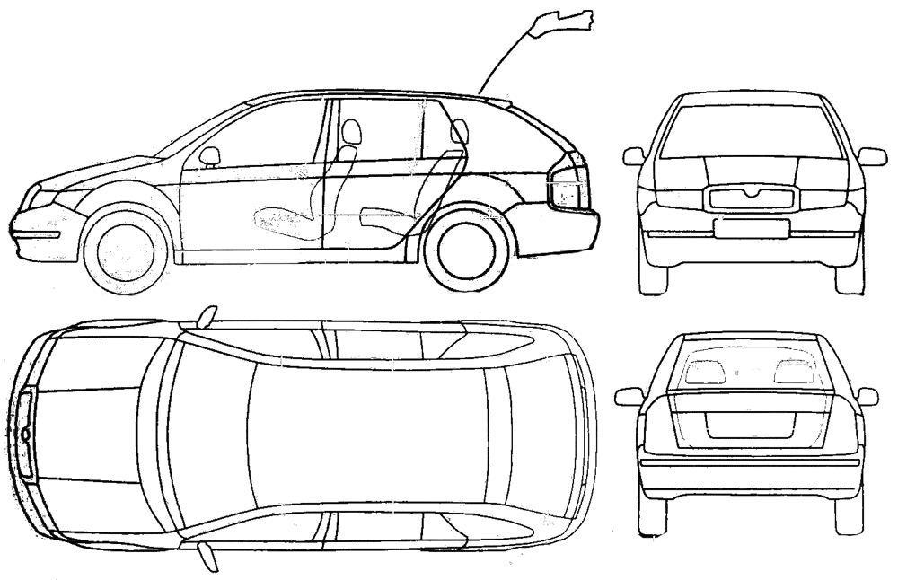 Нарисовать схему автомобиля