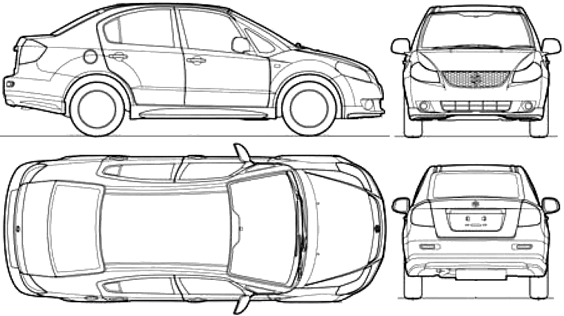 Схема авто. Габариты Сузуки sx4. Габариты Сузуки sx4 хэтчбек. Suzuki sx4 sedan габариты. Габариты sx4 хэтчбек.