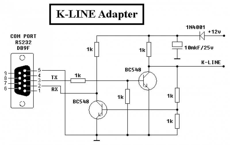 K line адаптер своими руками k line usb схема