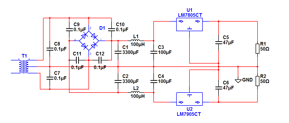 L7905cv характеристики схема подключения